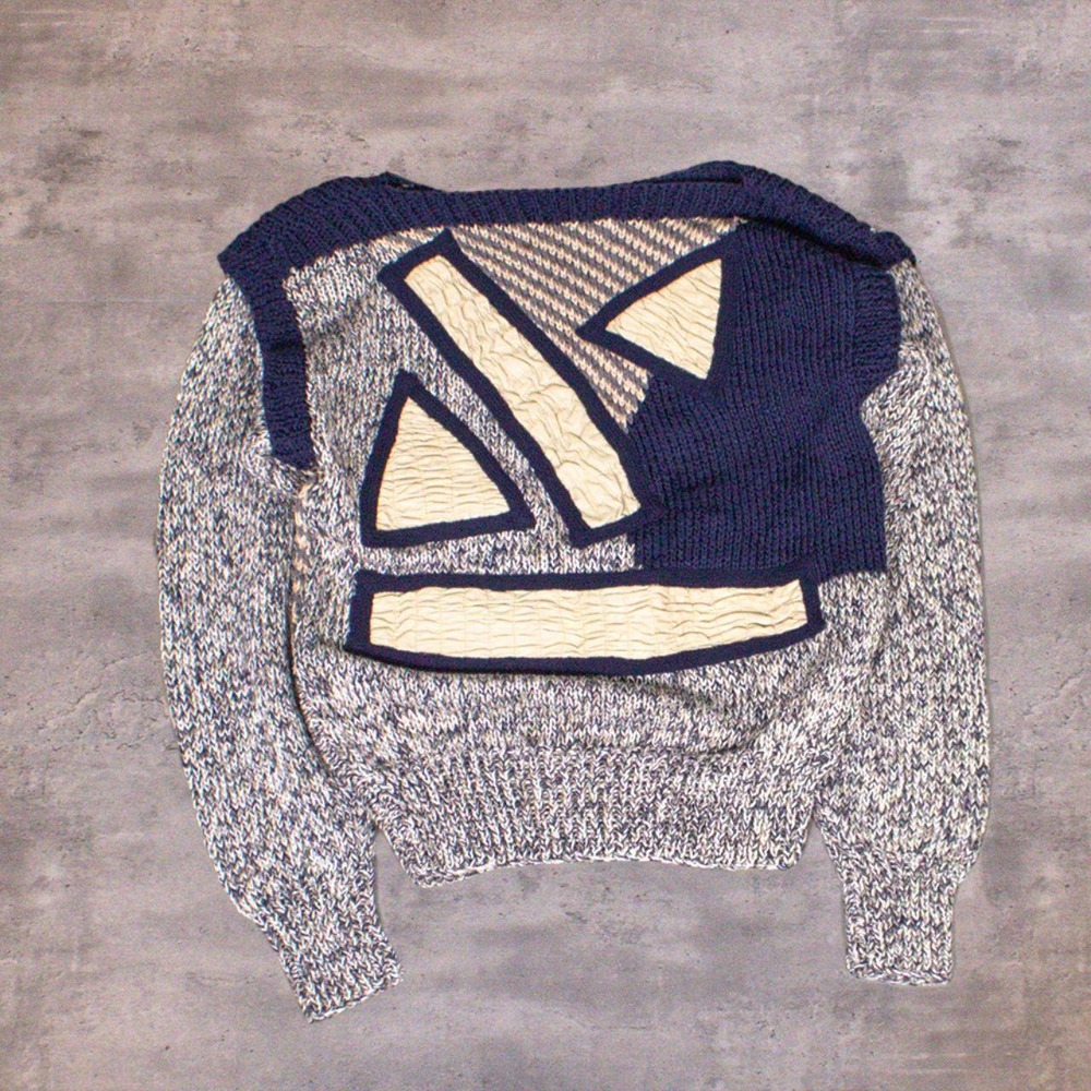 Vintage 90's Nannel Tri Blend Coogi Style 3D Knit Pattern Knitted Sweater